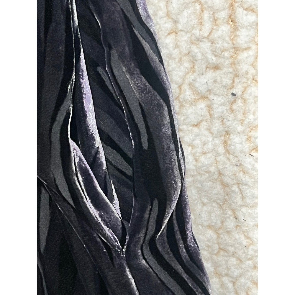 Neiman Marcus VTG 90s/Y2K Velvet Burnout Silk Blend Witchy Duster Robe Black L - Picture 8 of 8